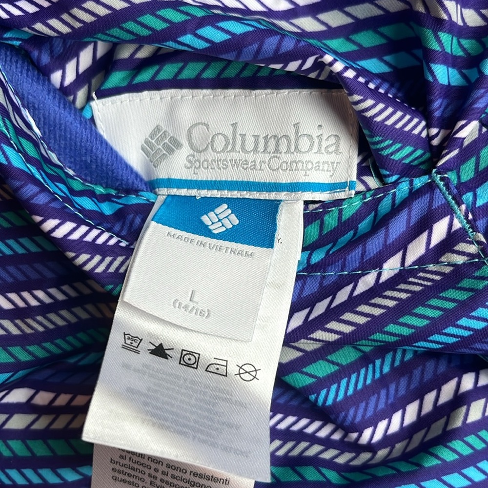 Columbia Girls Large Purple Lined Jacket Reversible‎